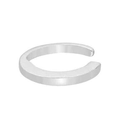 EAR IT UP - Ear cuff - Gerhodineerd zilver - Zilverkleurig - 14 x 1,5 mm - 1 stuk