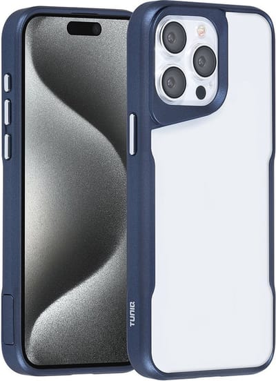 Combat-X Hoesje Geschikt voor: iPhone 15 - Backcover - Blauw