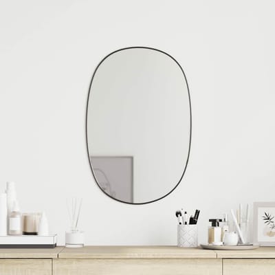 vidaXL - Wandspiegel - 50x35 - cm - zwart
