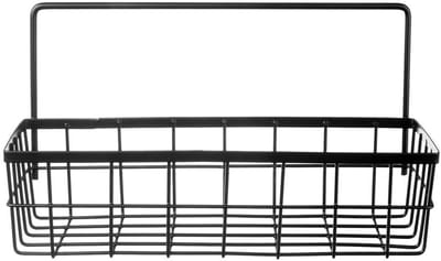 Étagère de cuisine suspendue à une barre, métal, noir, RADKA, 30x10.5x17cm