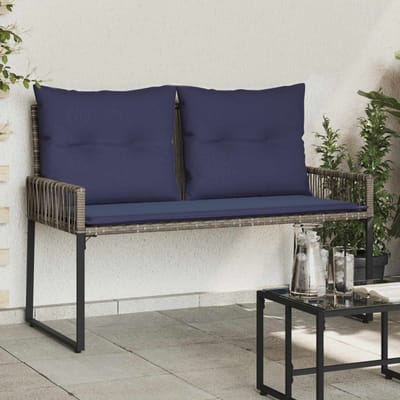 vidaXL - Tuinbank - 2 - -Seater - 4 - st - 110 - x - 59 - x - 82 - cm - poly - rattan
