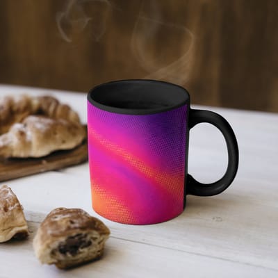 Magische Mok - Foto op Warmte Mokken - Koffiemok - Abstract - Patroon - Kleurverloop - Magic Mok - Beker - 350 ML - Theemok