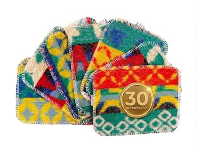 Euroscrubby Doekjes Schoonmaakdoekjes - Klein – Krasvrij Schrobben – Duurzaam & Veilig - 17x13cm - 30-Pack - Magische schuurdoekjes die wel schuren, maar niet krassen! - Katoenvezels