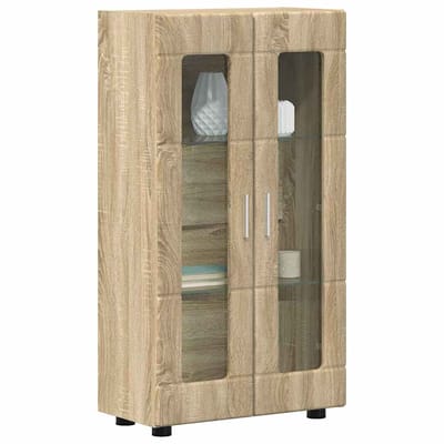 vidaXL - Dressoir - FLORIN - 55,5 - x - 29 - x - 100 - cm - Sonoma - Eik - Bewerkt - hout