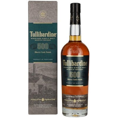 Tullibardine 500 Sherry Finish Highland Single Malt Scotch Whisky 43% Vol. 0,7l in geschenkverpakking