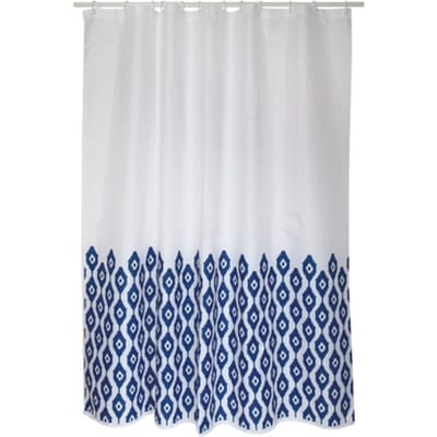 Msv Douchegordijn Ikat Blauw 180cm