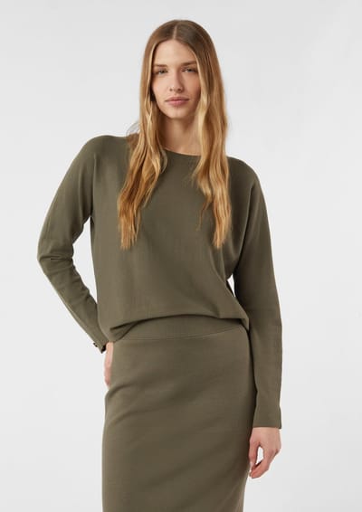Pull col rond in breisel stof veelzijdige dames COMMA
