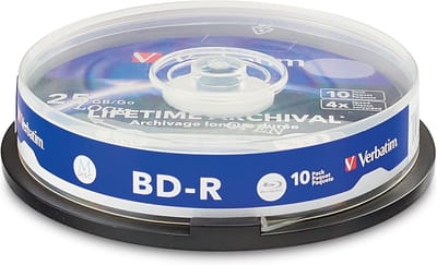 10x BD-R Blu-Ray Disc 25GB 4x Brandsnelheid Bedrukbaar Spindle Opslag