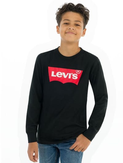 Levi´s ® Kids Batwing T-shirt Met Lange Mouwen Zwart 24 Months Jongens,Meisjes