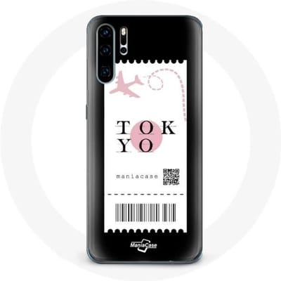 Coque pour Huawei P30 Billet d'avion tokyo Japon