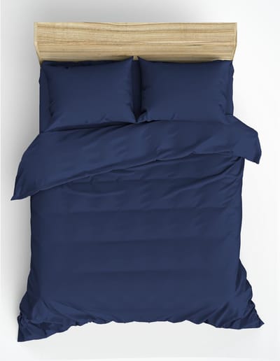 L'Essentiel Maison Plain - Dekbedovertrek - Ranforce - Donkerblauw