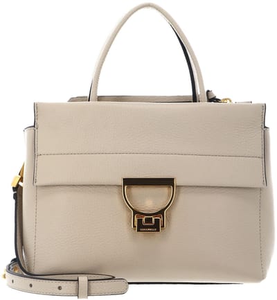 COCCINELLE Leren handtas schoudertas Arlettis Handbag Grained Leather Sandshell beige