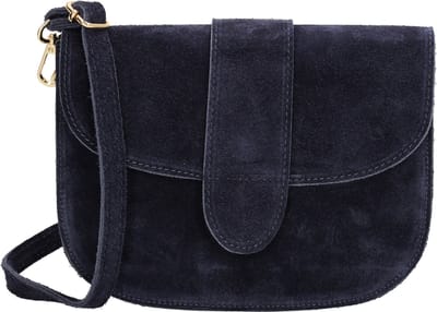 Charm London Anna Schoudertas - Crossbody - Suede - Leer - Leren Dames Tas - Blauw