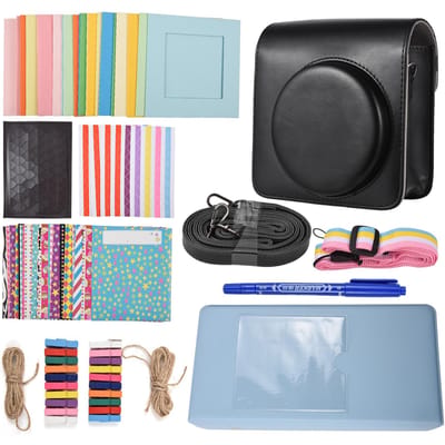 Instant Camera Accessoires Bundel Kit Vervanging voor Fujifilm Instax Square SQ40/ SQ1 met Camera zwart