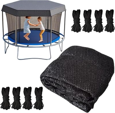 Trampoline Afdekking - Veiligheidsscherm Tuin - Buiten Spelen - Scheurbestendig Ontwerp - Verschillende Maten - Zwart