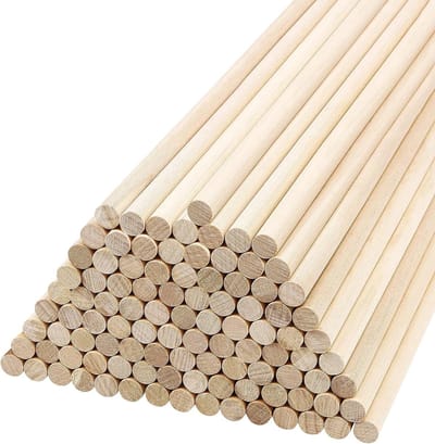 Houten Eetstokjes Natuurlijke Houten Eetstokjes Voor Handwerk 8mm Rond Hout Craft Hout Onbehandeld Bamboe Houten Houten Eetstokjes Voor Houtwerk, Decoratie, Diy, Diy Crafts