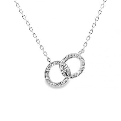 Juwelier Zwartevalk - Zilveren (gerhodineerd) ketting met cirkels - 25.278