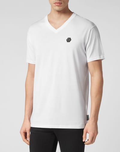 T-Shirt V-Hals Gothic Plein