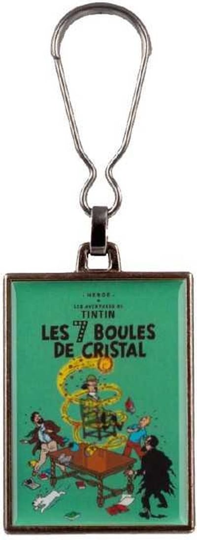 Kuifje Sleutelhanger - De 7 Kristallen Bollen / Les 7 boules de Cristal - Metaal - eenzijdig bedrukt