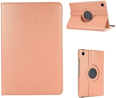 Casemania Hoes Geschikt voor Samsung Galaxy Tab A11 Plus (11 inch 2025) - Rosegoud- Draaibare Tablet Book Cover met Ingebouwde Standaard