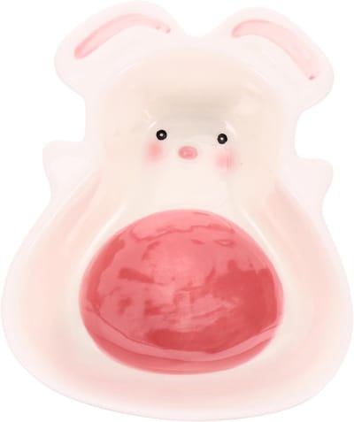 Voer Waterbak - Voerbakje Klein - Kleine Huisdieren Voeren - Hoge Stabiliteit - 15 x 12 x 5 cm - Wit