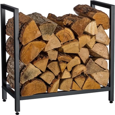Brandhoutrek - 62,5 x 65 x 30,5cm - binnen - zwart