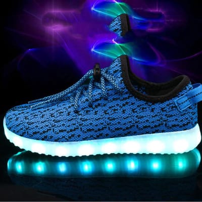 Led-oplichtende schoenen Casual verlichting Sneakers Mannen Lichtgevende schoenen voor vrouwen Man USB-oplader Gloeiende sneakers Verlicht 45 blauw