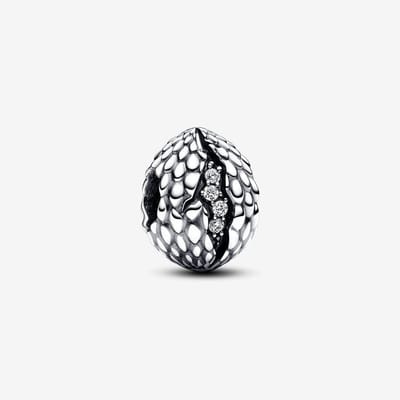 Fler® | Bedel | Past op populaire bedel armbanden (standaard-3mm) | armbandbedel | Draken Ei Bedel | Film | Hangbedel 925 zilver | Zirkonia | Vriendschap, Verjaardagsgeschenk | Kerstcadeau | Sinterklaas cadeau | Valentijnsdag kado