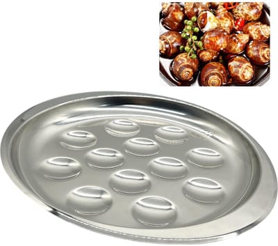 Allecto - Slakkenplaat - Snail Cutlery - Ergonomisch en comfortabel - 12 gaten - Geschikt voor koelkast en oven - Perfect voor restaurants - Id...