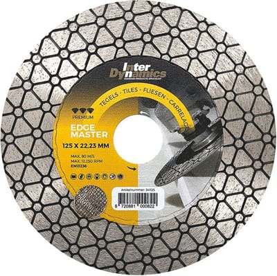 InterDynamics EdgeMaster 2-in-1 diamantzaag 125 asgat 22.23mm