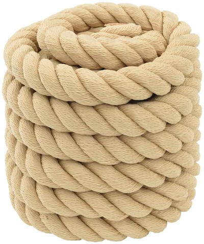 vidaXL - Boottouw - 3 - mm - 50 - m - Naturel