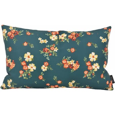 Mae Bloom Kussenhoes Petrol | Indoor / Outdoor Collectie | Katoen | 30 x 50 cm