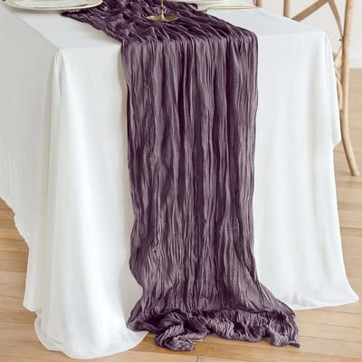 Meble odNowa - Boho Tafelloper - Lila - 90x300 cm - Rustiek
