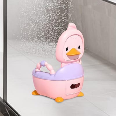 Babypotje Toiletstoel - Kinderpotje Zindelijkheidstraining - Zindelijk Maken - Realistisch Ontwerp - 30x35.5x47.5 cm - Roze