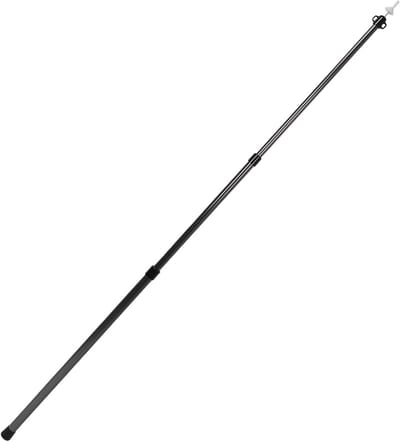 Tnfeeon Tarpstok, Verstelbare Luifelstok van Aluminiumlegering, Lichtgewicht en Draagbaar, Ideaal voor Kamperen en Buitenactiviteiten (BLACK)