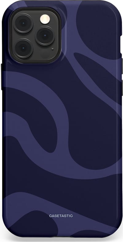 Casetastic Hoesje Geschikt voor Apple iPhone 12/12 Pro Magsafe - Stijlvolle Beschermende Duo-layer Case - Diepzee Marine Golven