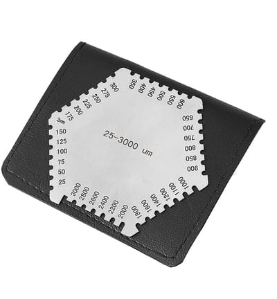 Dailygoods- Natfilmkam zeer nauwkeurig - Roestvrij Stalen Kam - Dubbelzijdige Dikte Meter - Gage voor Lak - Vanish Diktemeting - Meetbereik 25-3000 mm - Diktemeter