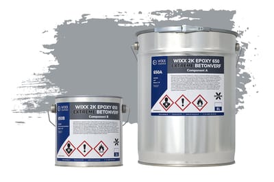 Wixx 2K Epoxy 650 Extreme Betoncoating - 10L - RAL 7040 | Venstergrijs