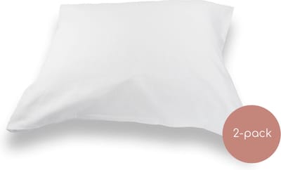 Briljant Home Kussenbeschermers met Hotelsluiting - Molton Kussenslopen - 60x70 - 100% Katoen - (set van 2 stuks) - Wit