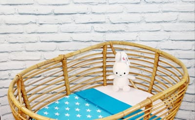 Wallabiezzz Baby deken - Wiegdeken - Wikkeldeken baby - Ster Aquablauw - 75x90cm