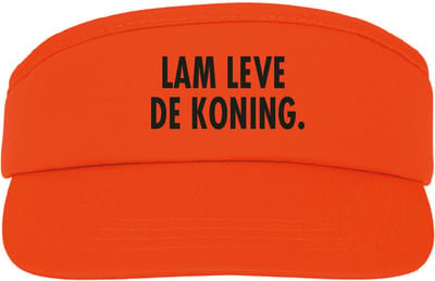 Oranje zonneklep - Lam leve de koning. - soBAD. - Koningsdag - Oranje - Unisex - One size