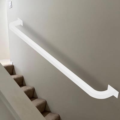 Trapleuning Binnen - Wandmontage Greep - Veiligheid Bieden - Smeedijzer Robuust - 100cm - Zwart