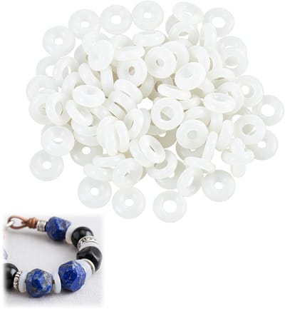 100 stuks transparante siliconen doppen voor slangenkettingen, antislip ringen voor bedelarmbanden, elastieken alleen of met clip voor doe-het-zelf sieraden