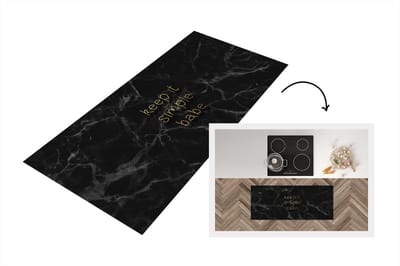 Keukenloper - Loper keuken - Quote - Spreuken - Goud - Marmer - 120x50 cm - Keukenloper vinyl