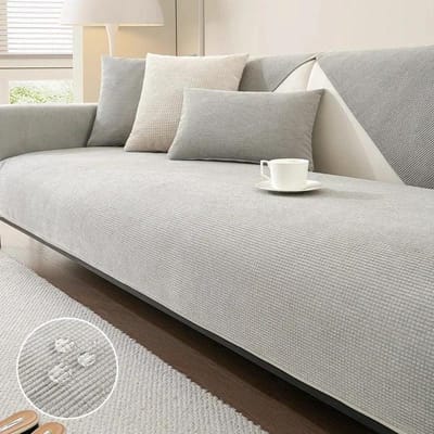 1 Stuk Antislip Polar Fleece Bankstoelhoes Woonkamer Kat Anti-Kras Bankhoes L Bank Handdoek Fundas Para Sillones 70x70cm 1pc A gray
