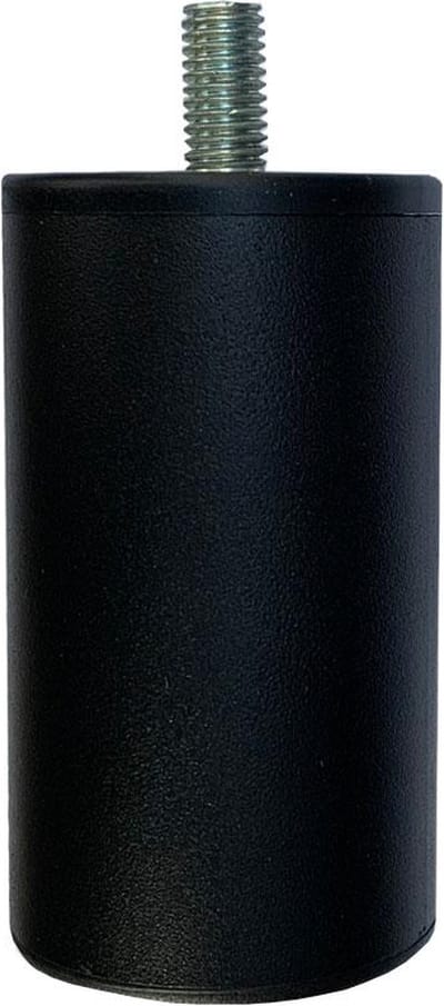 Stalen meubelpoot zwart rond ø 5 cm en hoogte 9 cm (M10) - Set van 4 stuks