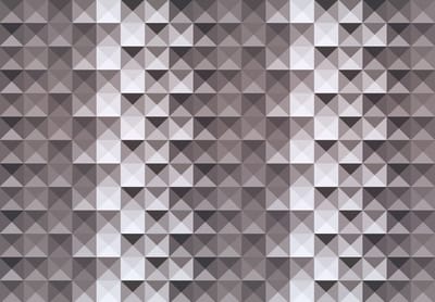 Fotobehang - Vlies Behang - Grijze Regenboog Blokken 3D - 416 x 290 cm