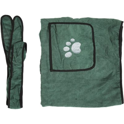 Hondenbadjas Handdoek Super Absorberend Verstelbare Huisdier Hond Droogjas voor Hond Kat Binnen Buiten XS gray