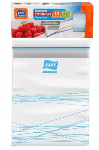 RAVI Serie - Ziplock Zakjes - 2L - LDPE Materiaal - Set van 15
