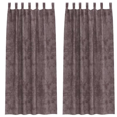 vidaXL Velvet Gordijnen 2 st Bruin 225 x 140 cm Fluweel